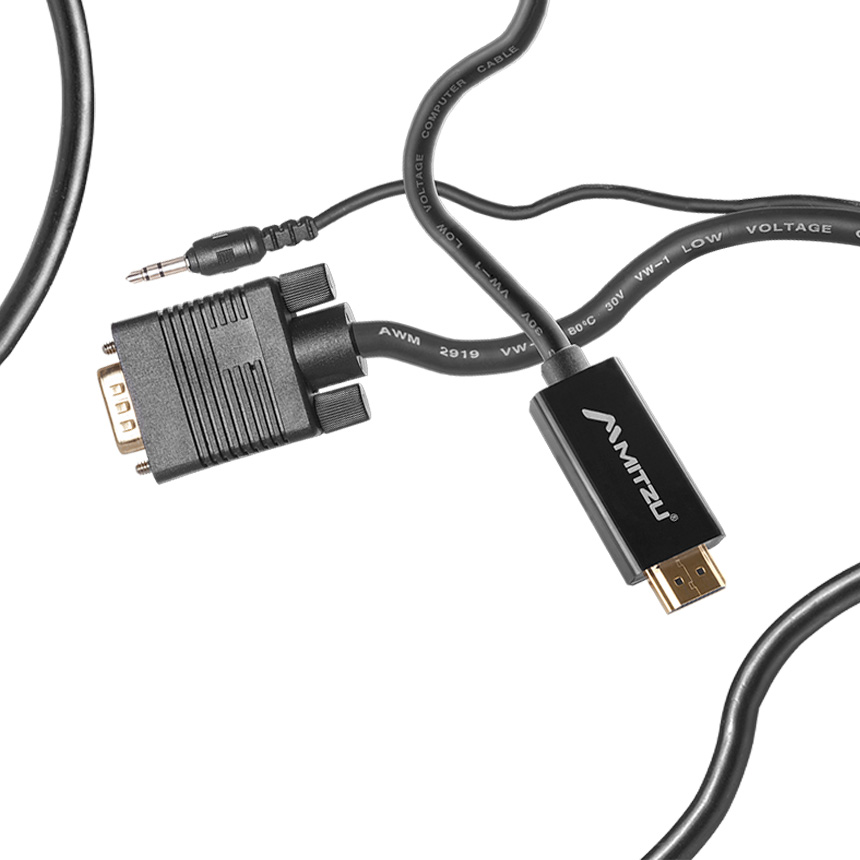 Mitzu Cable de audio y video hdmi a svga con conector de oro mitzu®