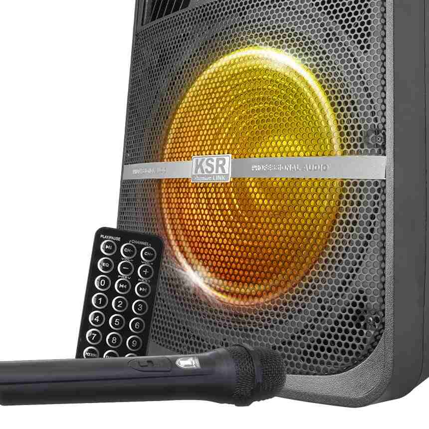 Mitzu - Bafle kaiser 18” de 35,000 w pmpo con ksr- link y micrÓfono  alÁmbrico